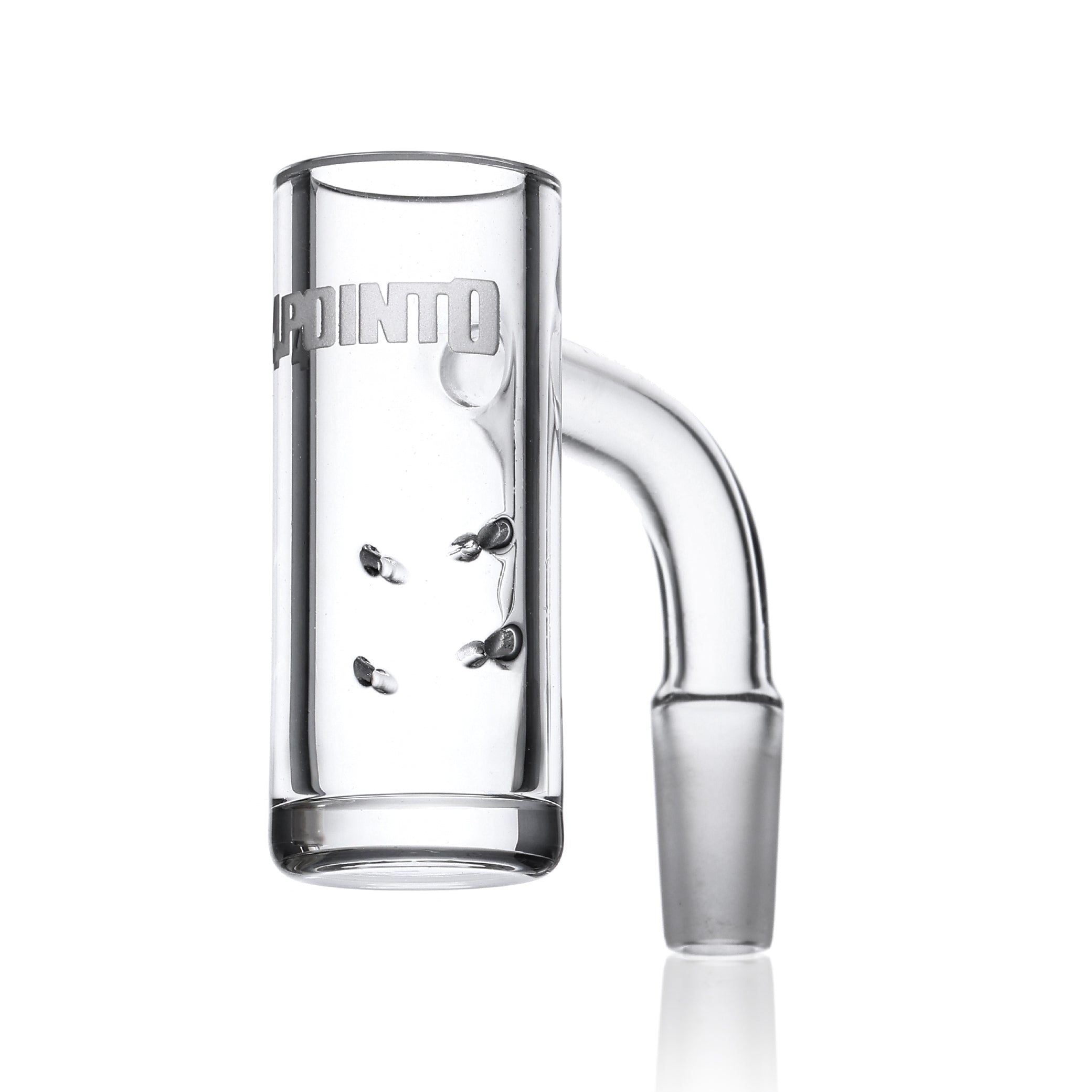 4.0 Glass Lil Whiz quartz banger clear angle side