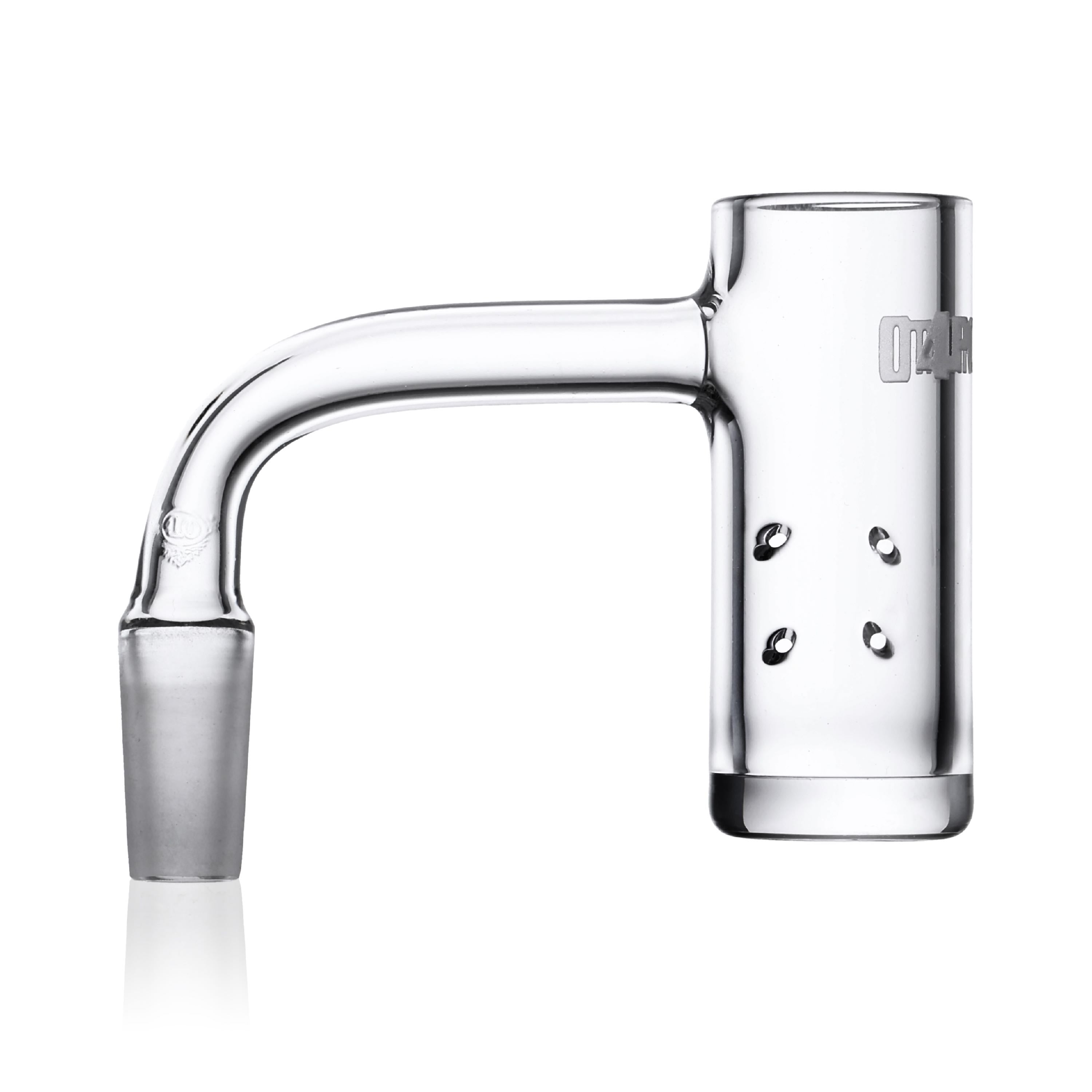 4.0 Glass Lil Whiz quartz banger with airflow holes for effortless spin