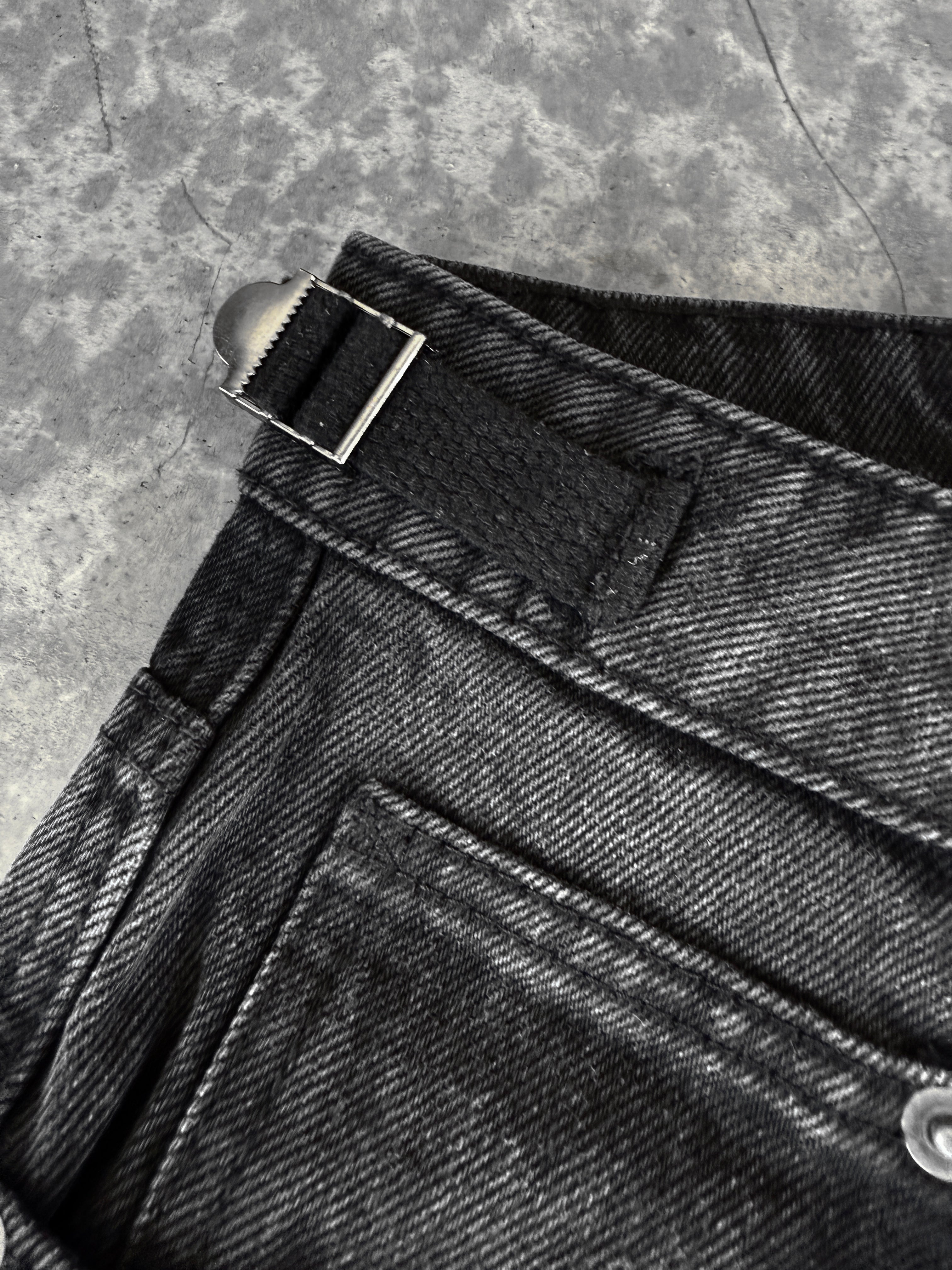 Barbed Applique Baggy Denim