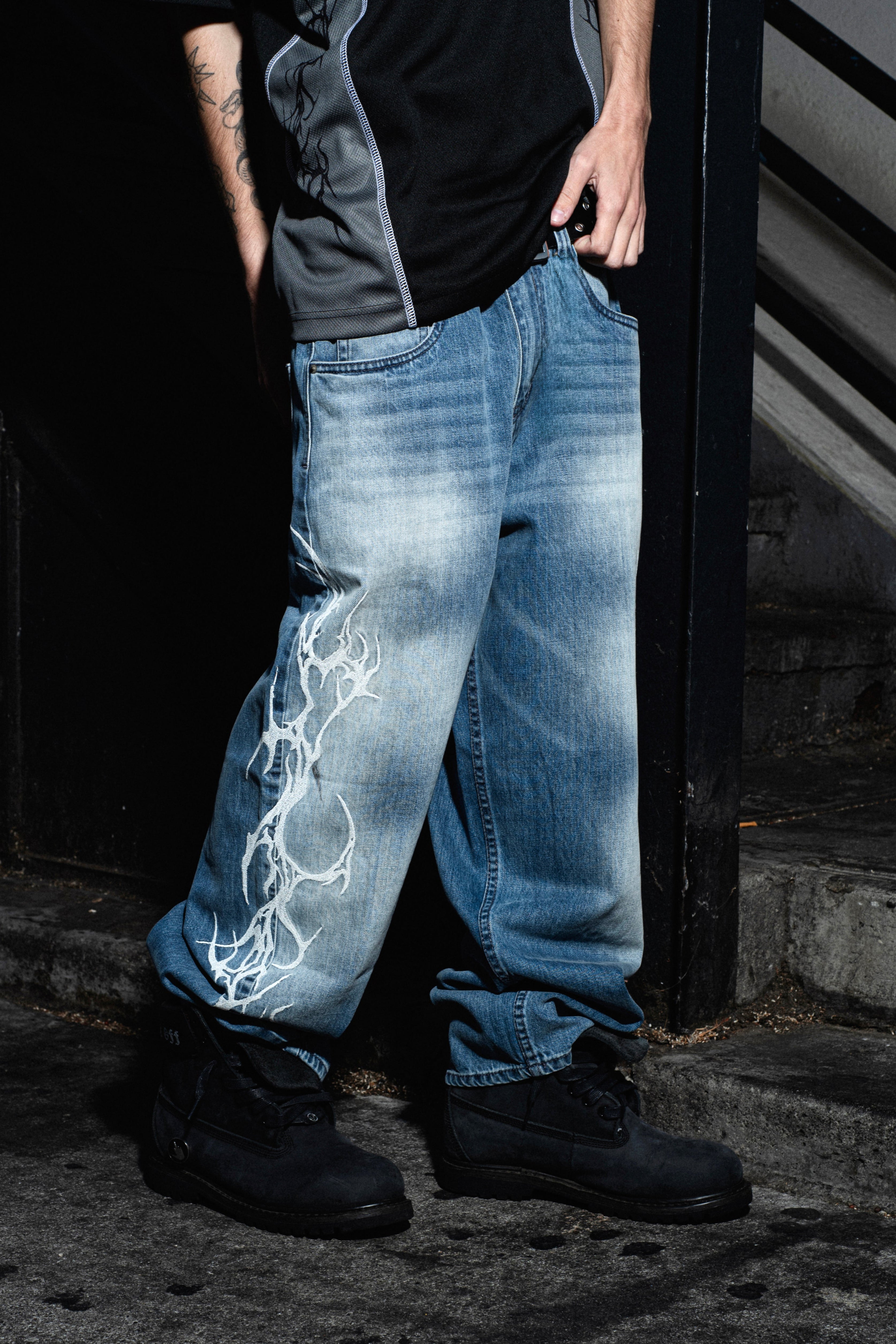 Cybersig Baggy Denim Pants
