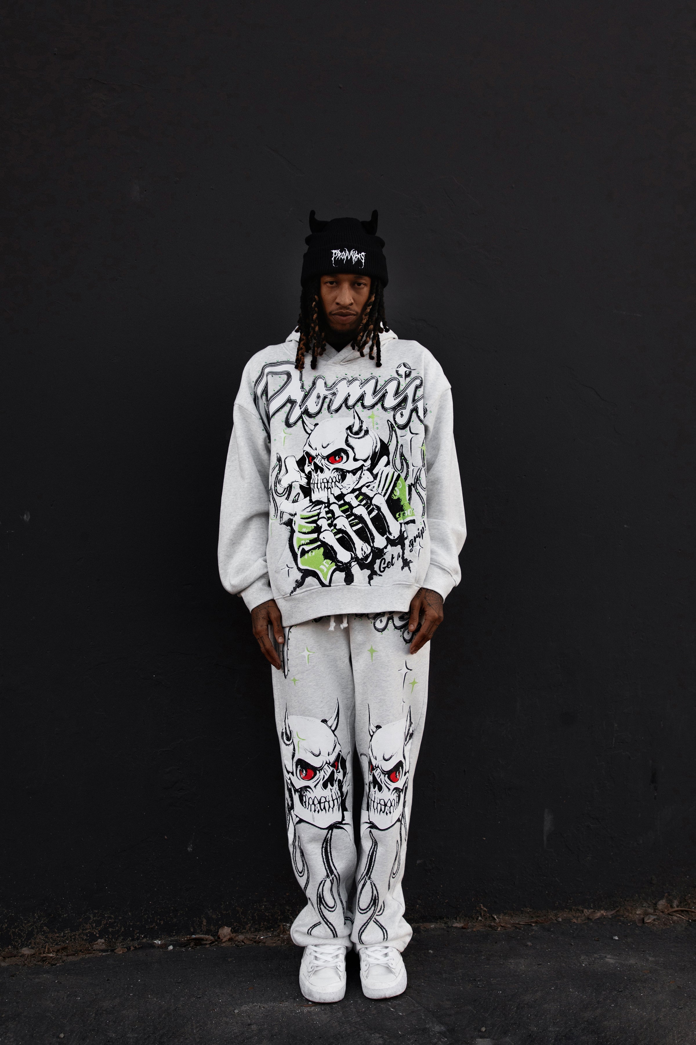 Get a Grip Rhinestone Sweatpants