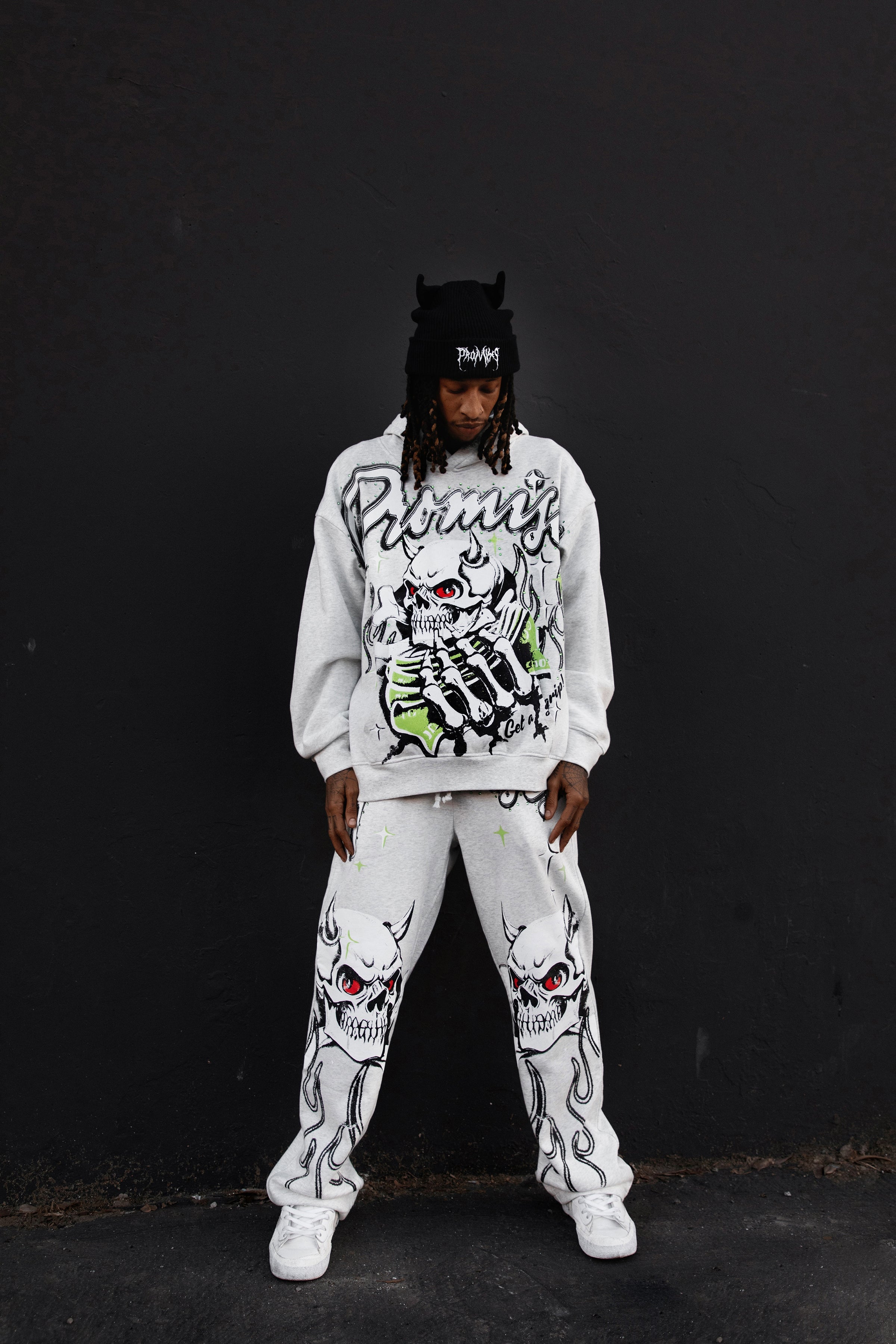 Get a Grip Rhinestone Sweatpants