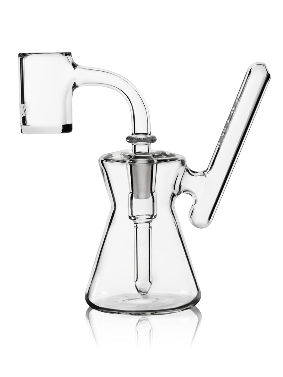 Hourglass Pocket Bubbler Rig compact glass piece