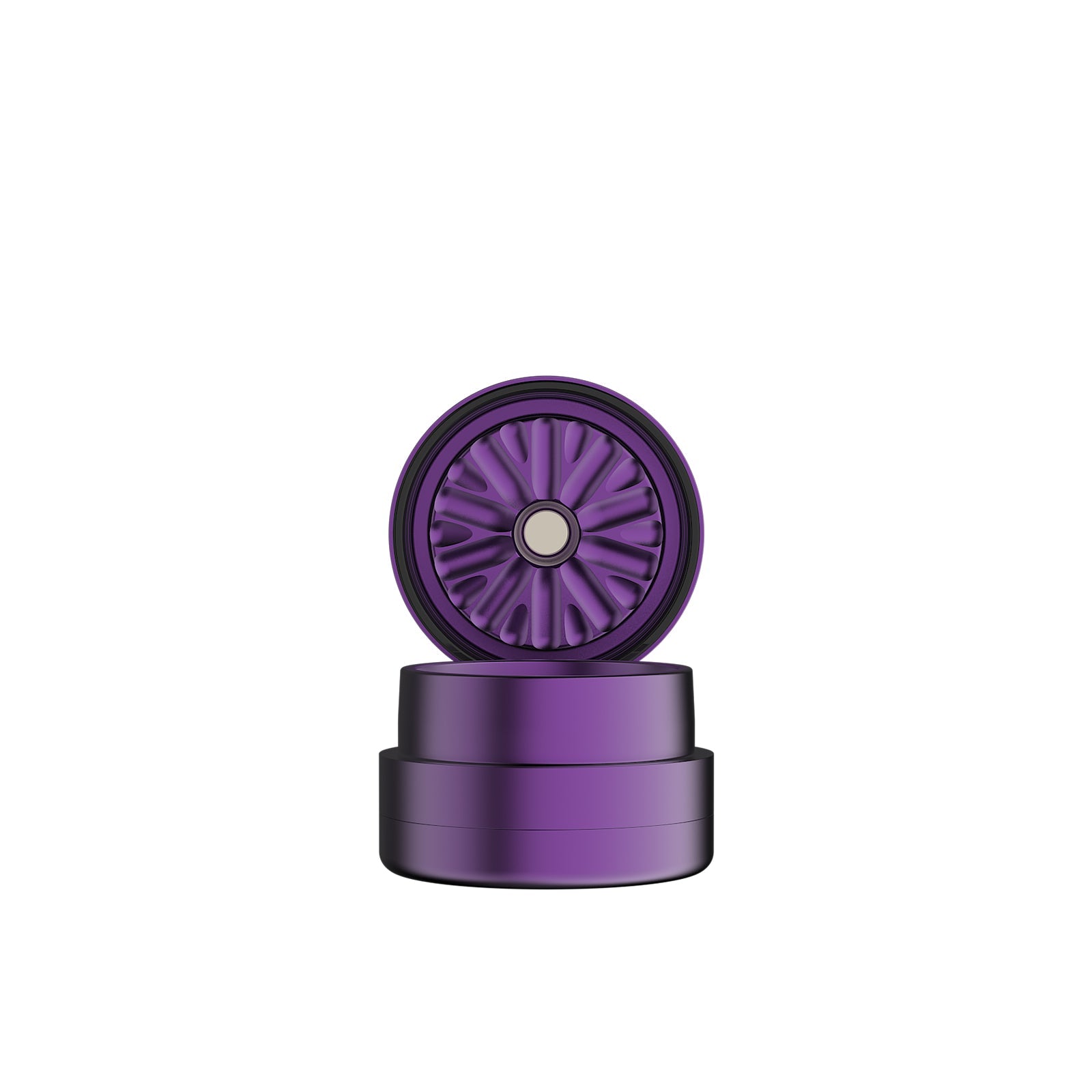 Flight mill herb grinder with three-piece design and compact size
