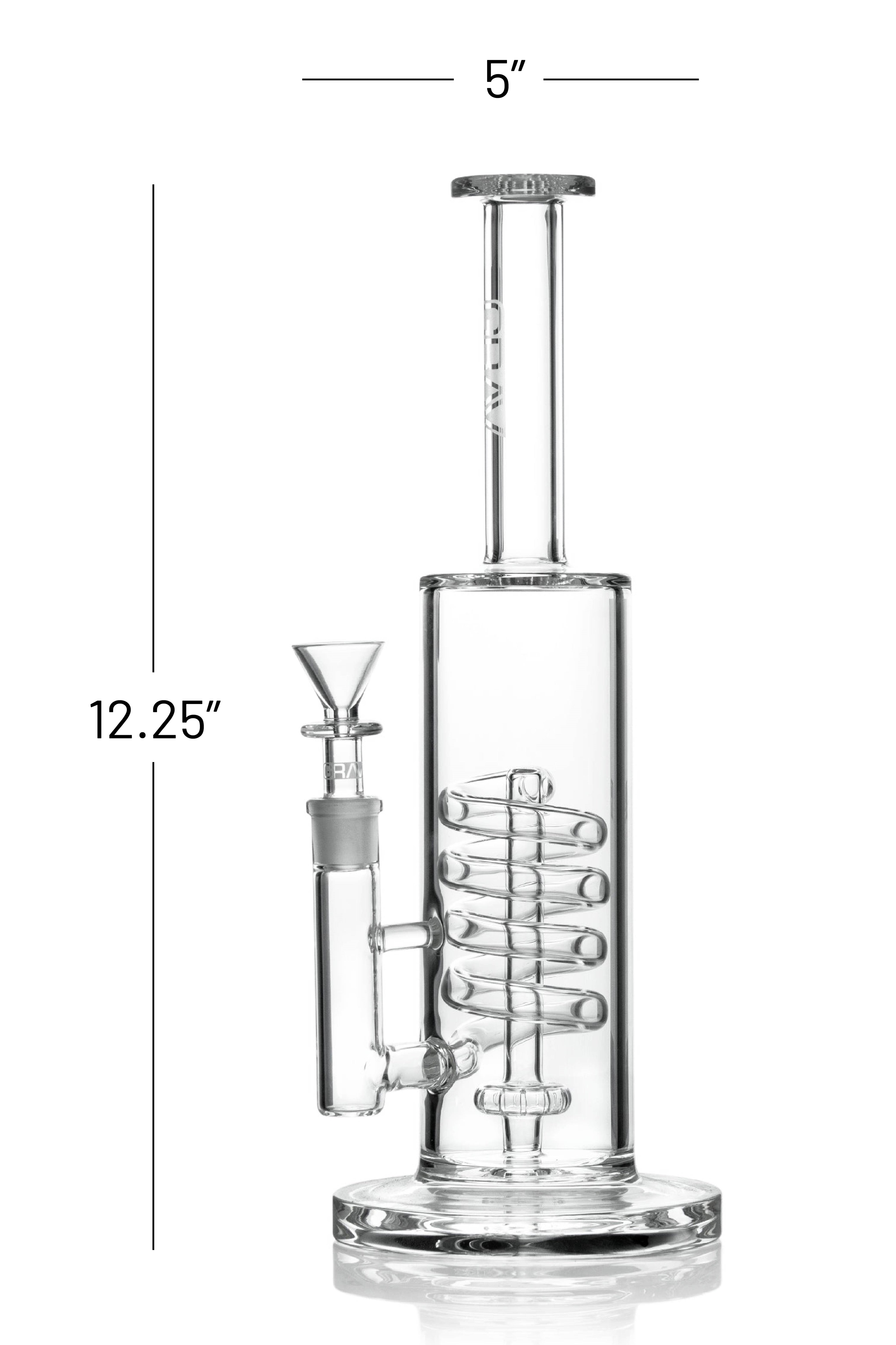 Clear Coil Showerhead Bong