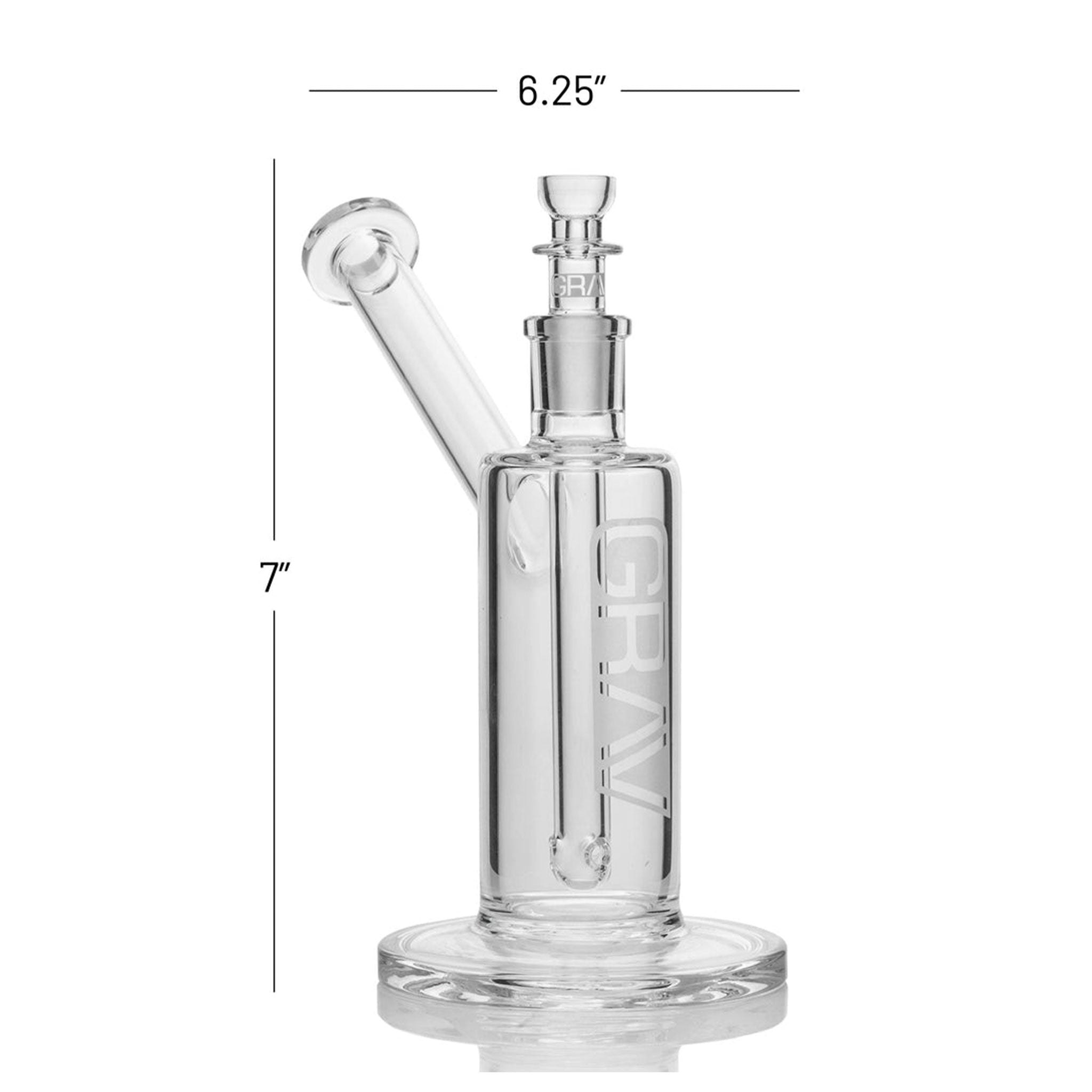 upright bubbler 7-inch clear glass design with sturdy base