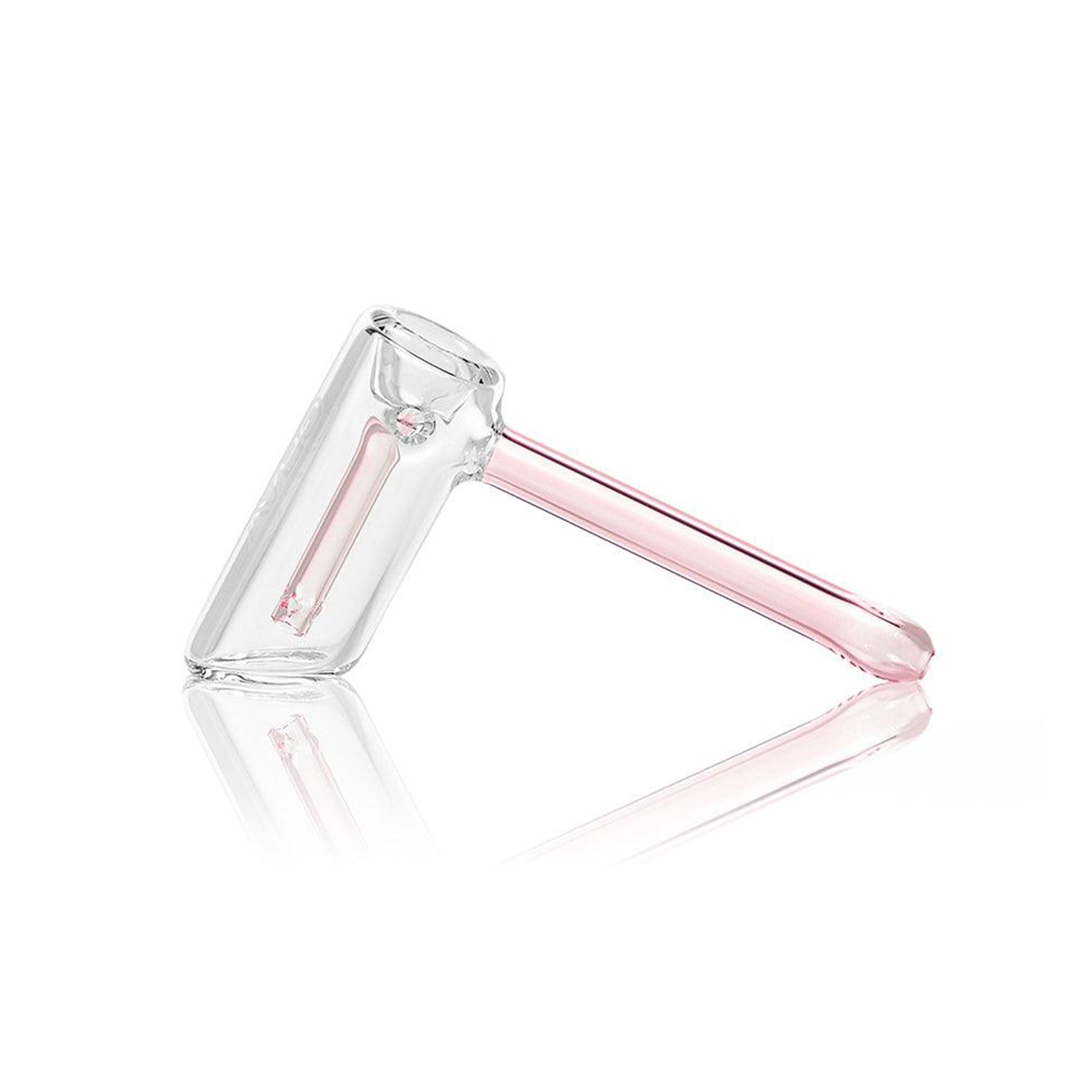 Compact 5-inch clear glass hammer bubbler pipe