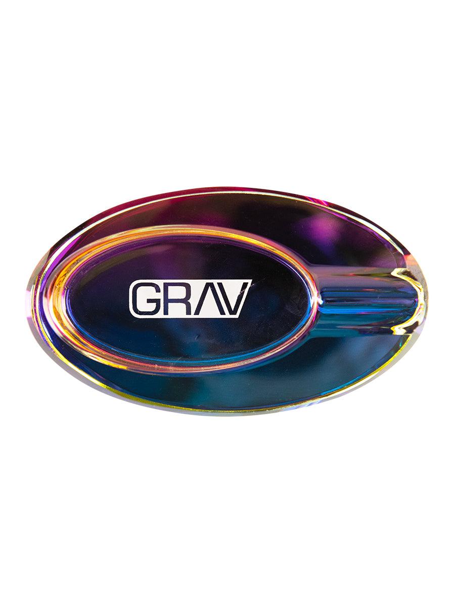 GRAV Ellipse Ashtray with iridescent mirrored base