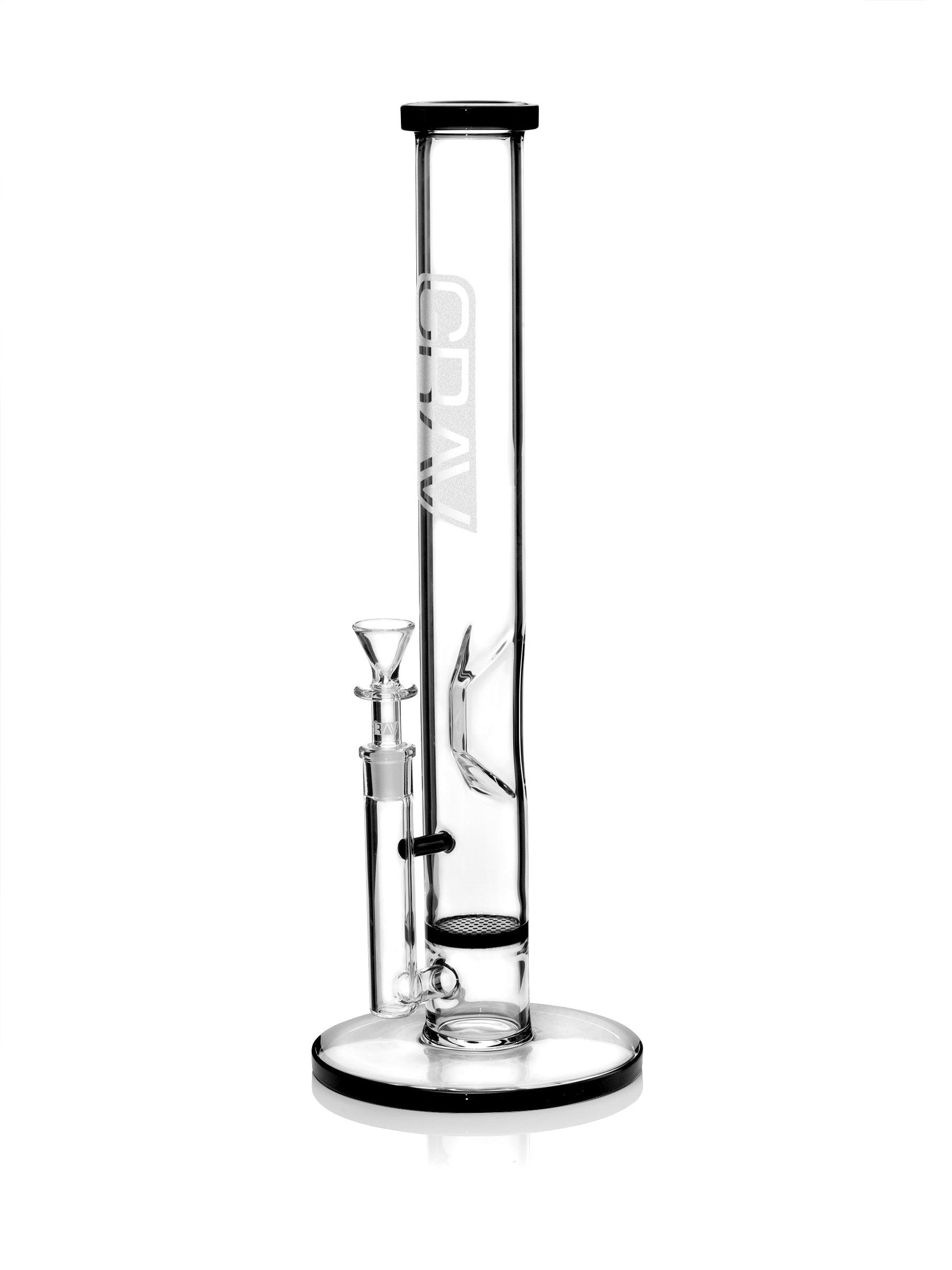Large classic tube water pipe with honeycomb percolator