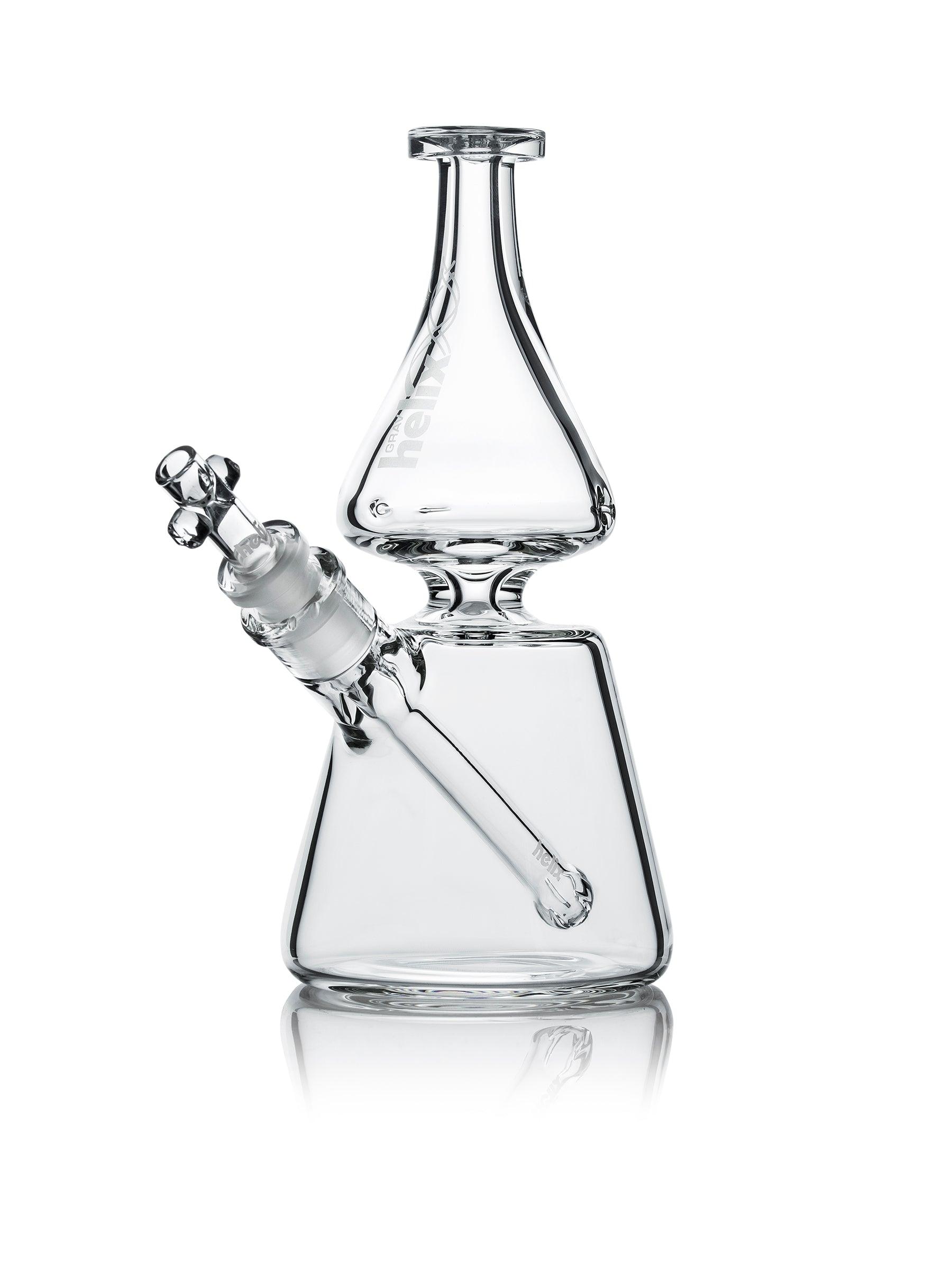 Helix Beaker with spinning Venturi chamber and showerhead downstem percolator