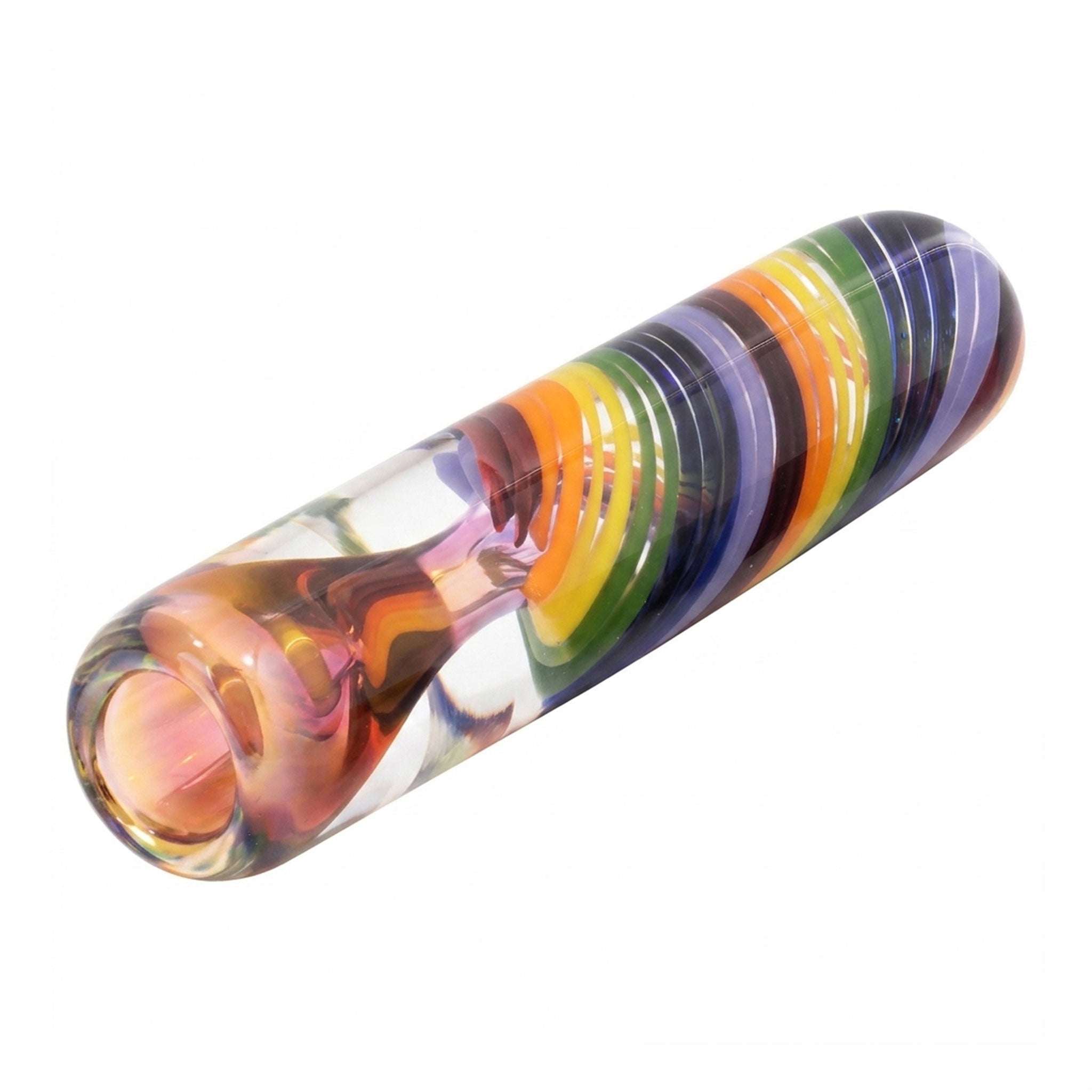 la-pipes-twisted-rainbow-chillum-front-angle