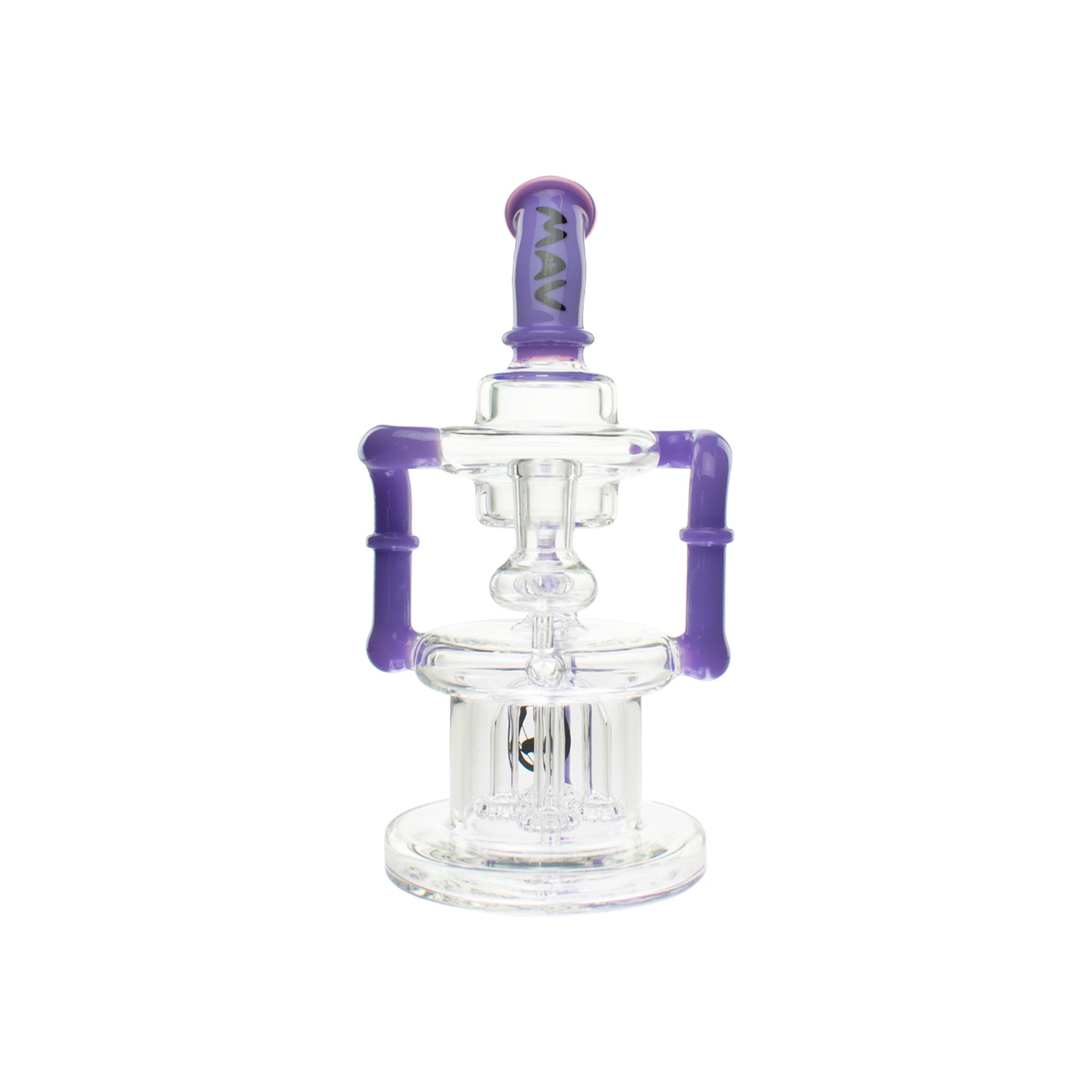 Quad turbo showerhead percolator recycler dab rig