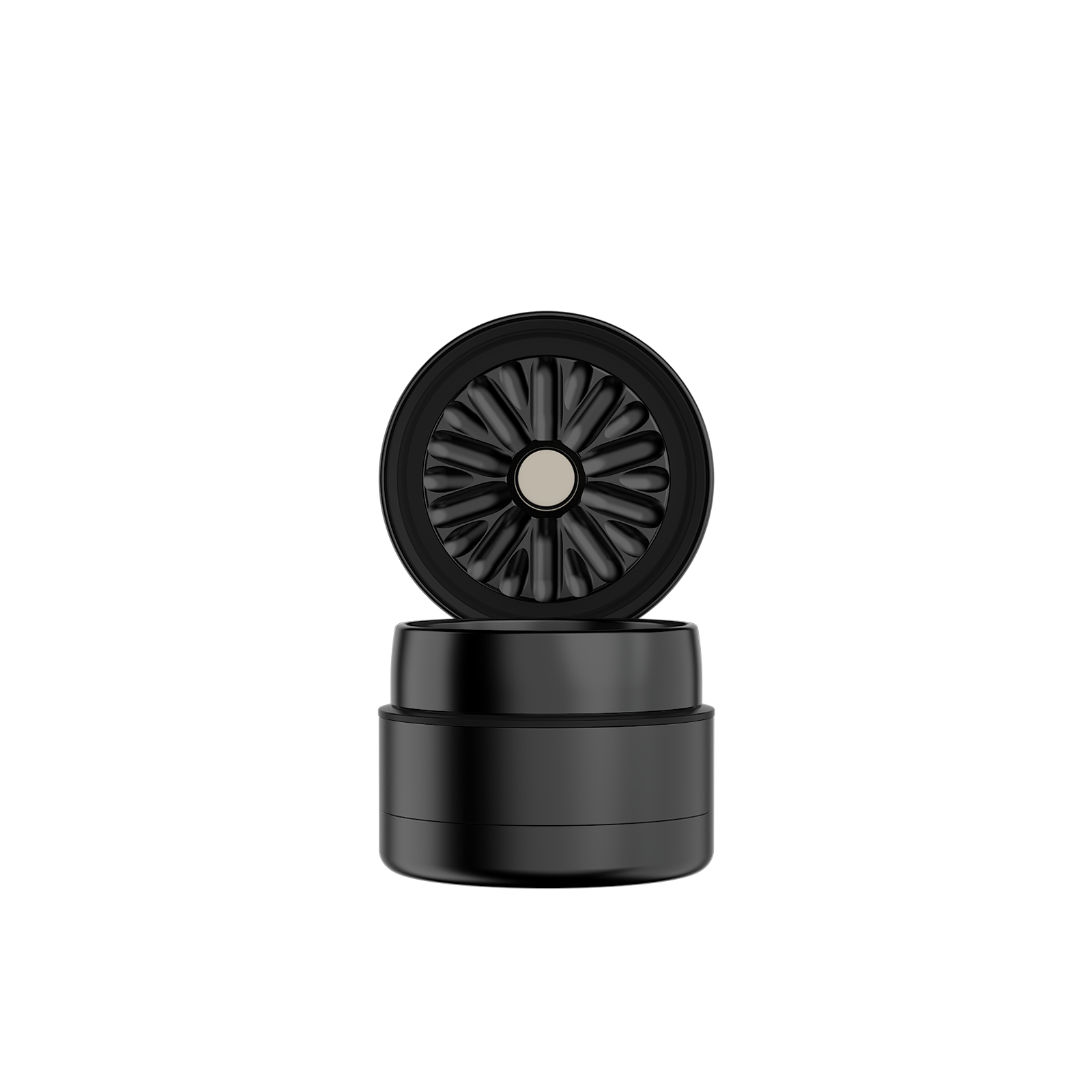 Flower Mill 2.5 inch Next Gen Premium Aluminum herb grinder black