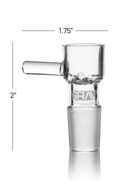 clear borosilicate Octobowl compatible with 14 mm female joint