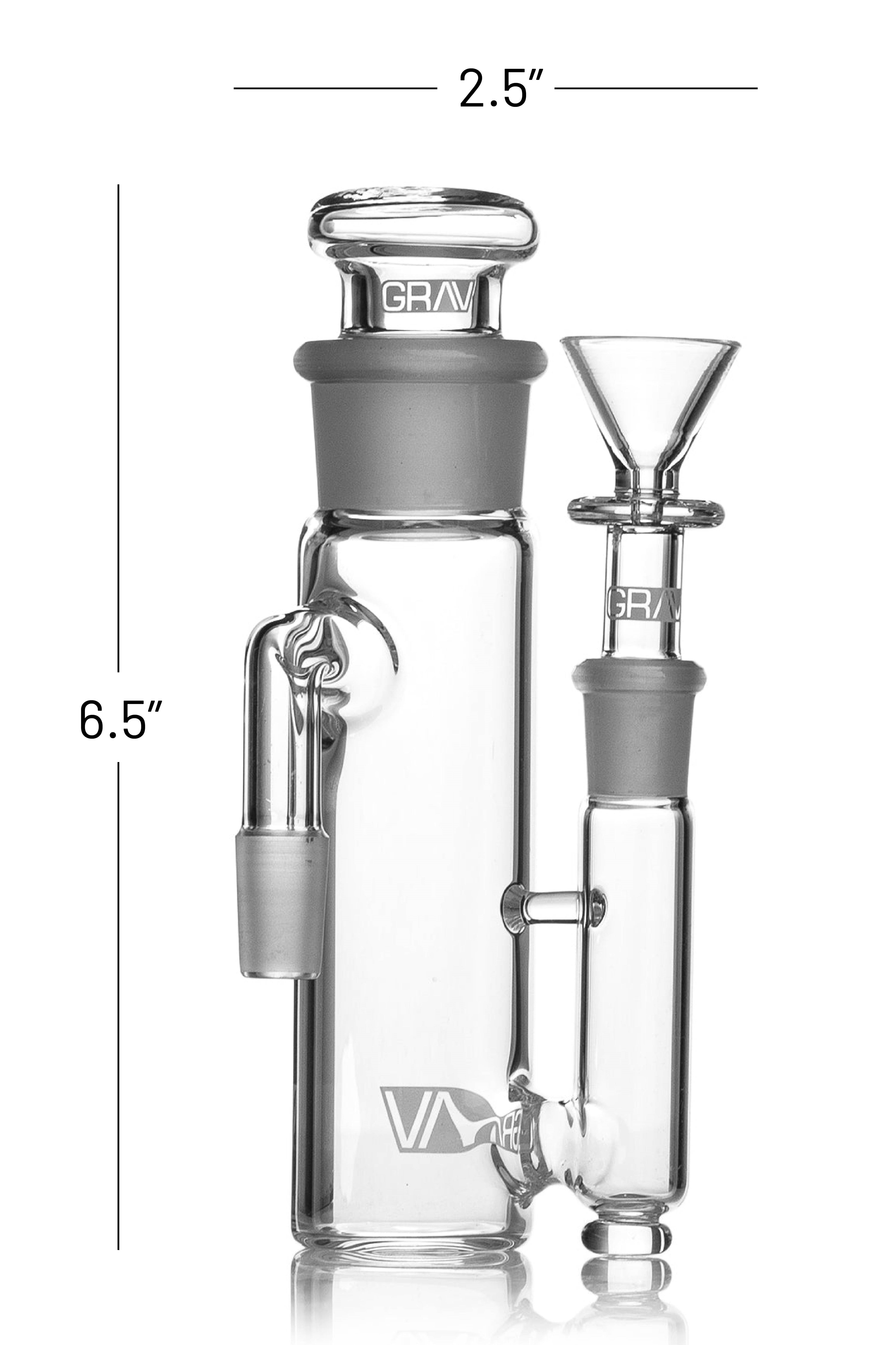 90 degree 14mm GRAV ash catcher with debris filtration chamber