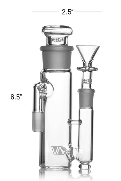 90 degree 14mm GRAV ash catcher with debris filtration chamber