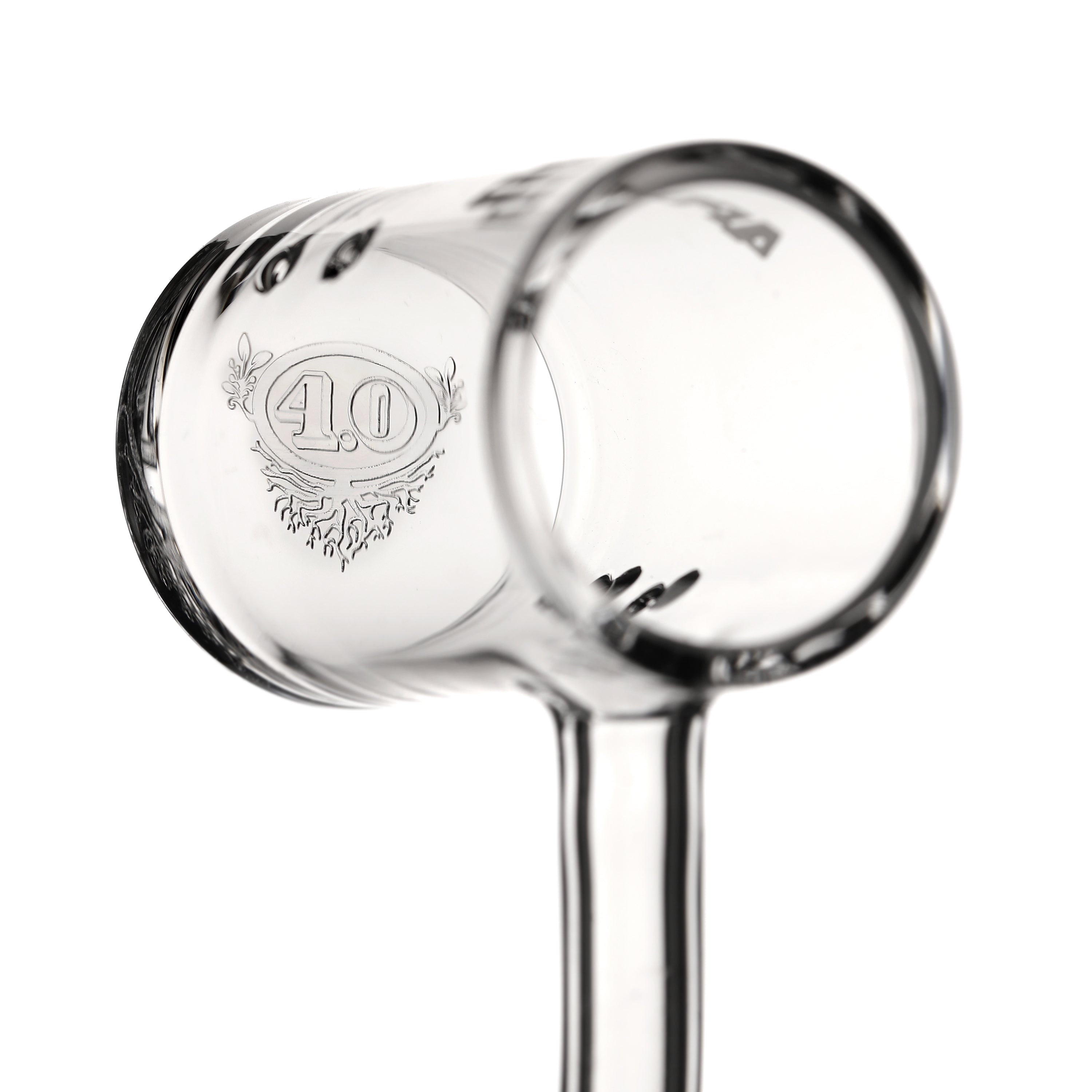 Extra-large quartz bucket with thick 3/16 inch polished base