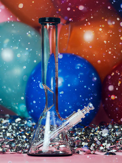 Medium, Black Accent Beaker Base Water Pipe