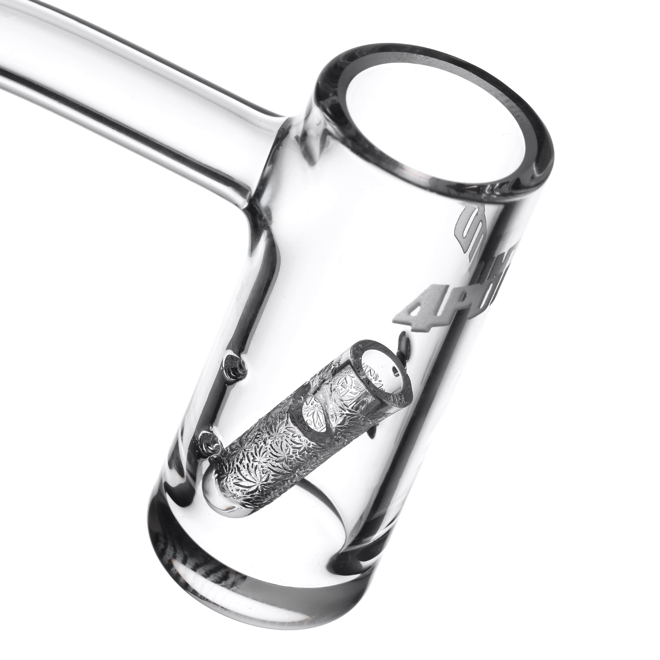 4.0 Glass Lil Whiz quartz banger with airflow holes with spinner