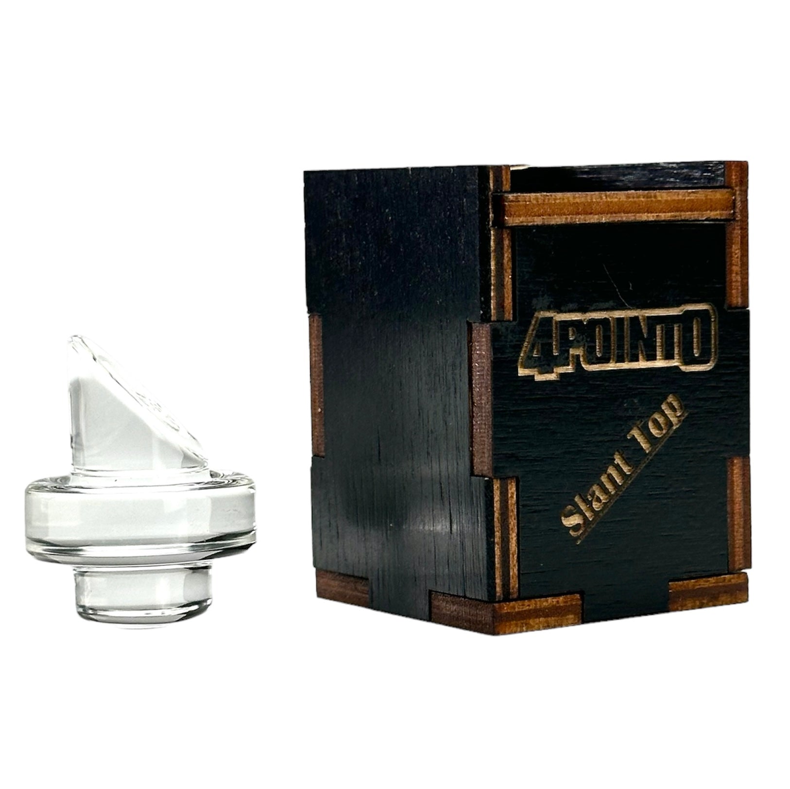 Adjustable quartz airflow cap with wooden box angle