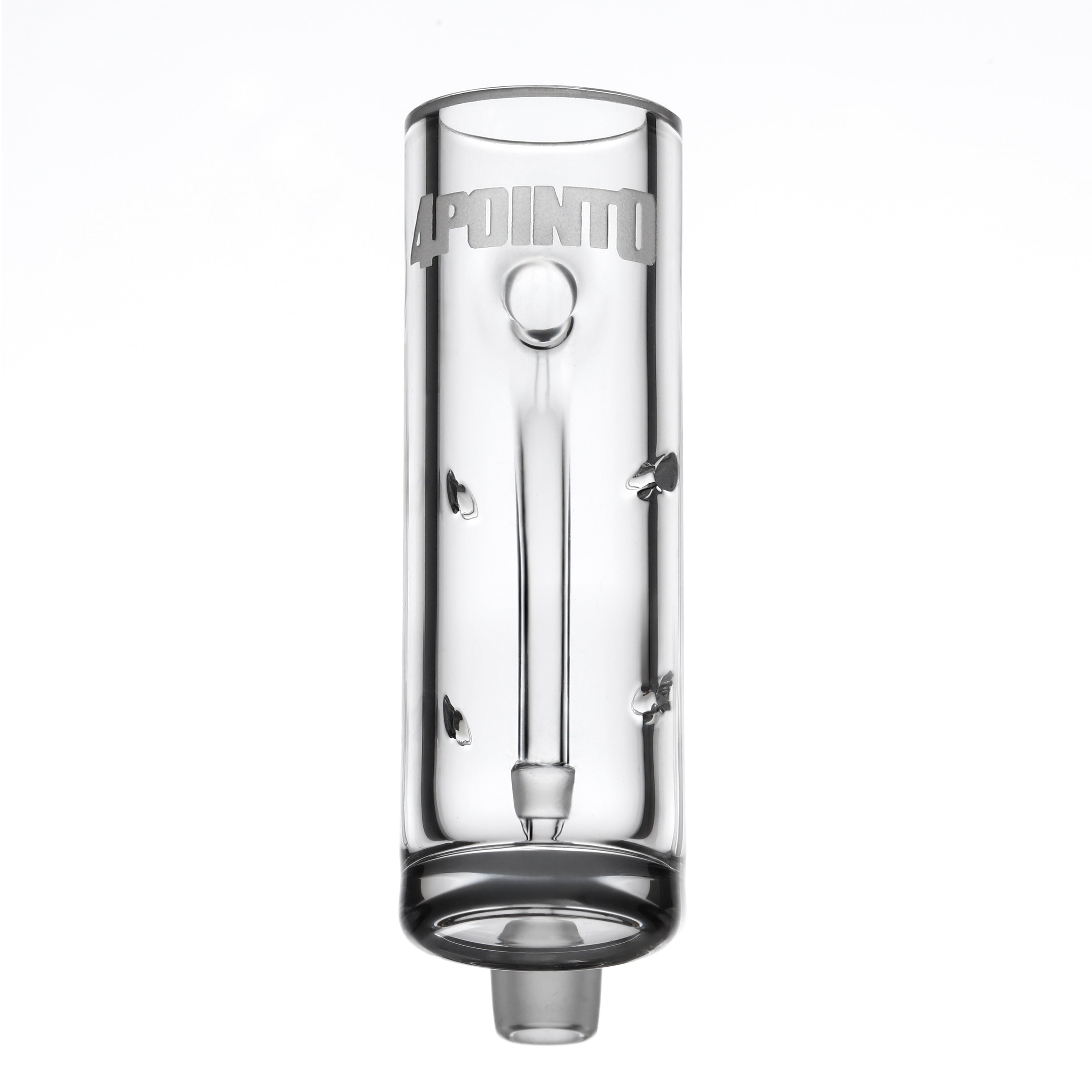 4.0 Glass Whiz banger with polished quartz disc and airflow holes