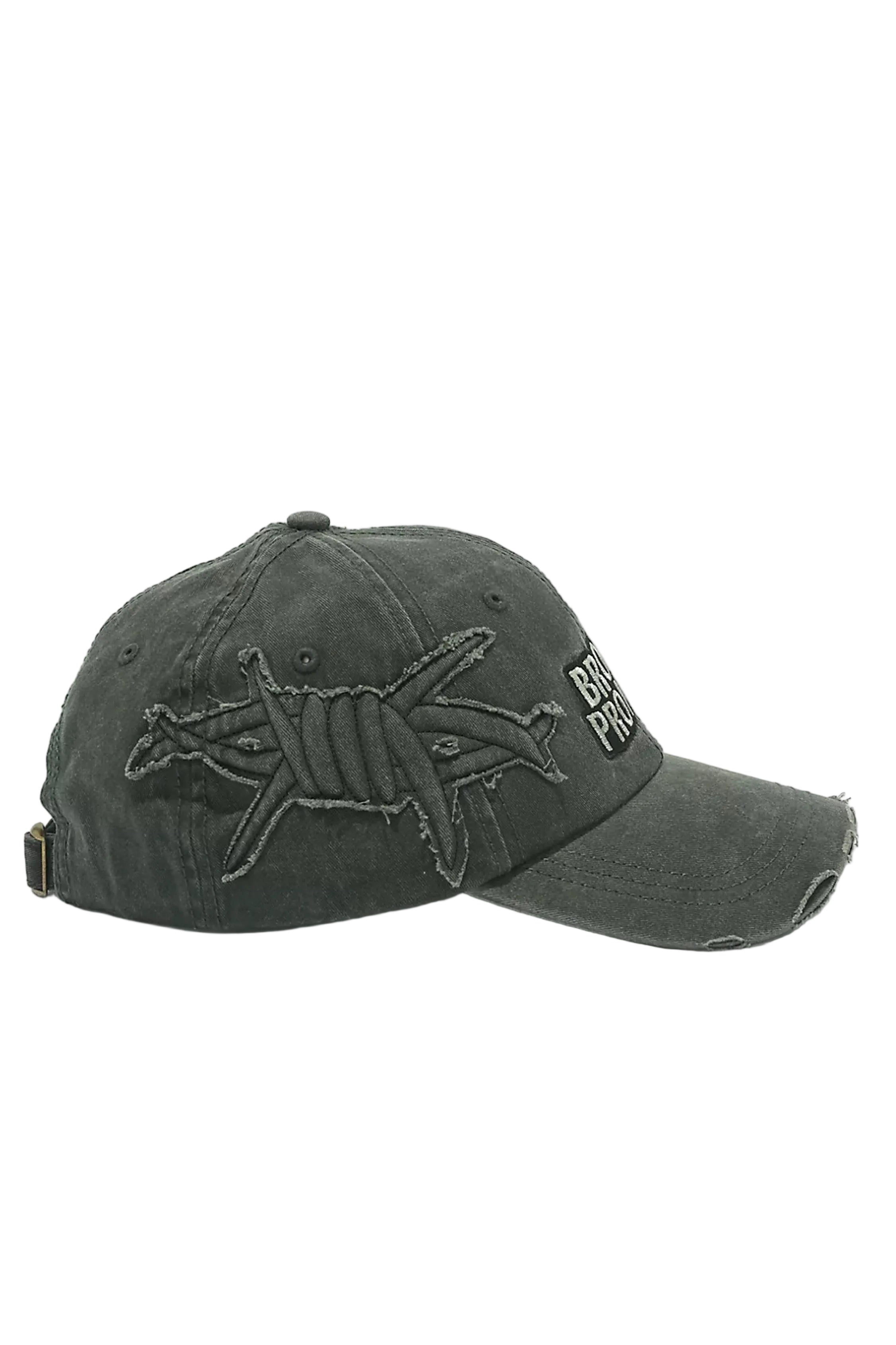 Barbed Applique Distressed Hat