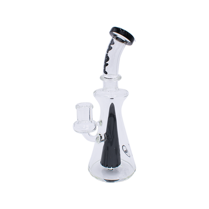 Glass Bent Neck Long Pyramid Rig with slitted perc 