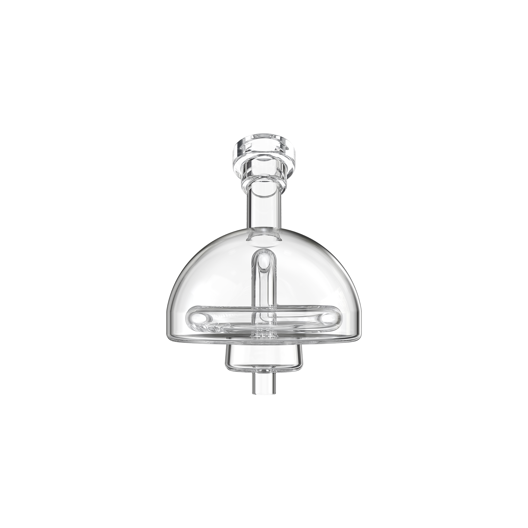 Hemisphere shaped glass attachment with smooth airflow