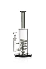 Clear Coil Showerhead Bong - Smoke