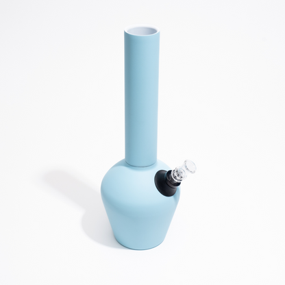 Matte baby blue insulated bong with ceramic interior 