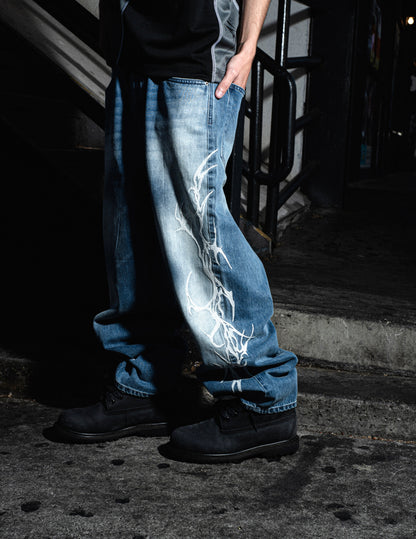 Cybersig Baggy Denim Pants