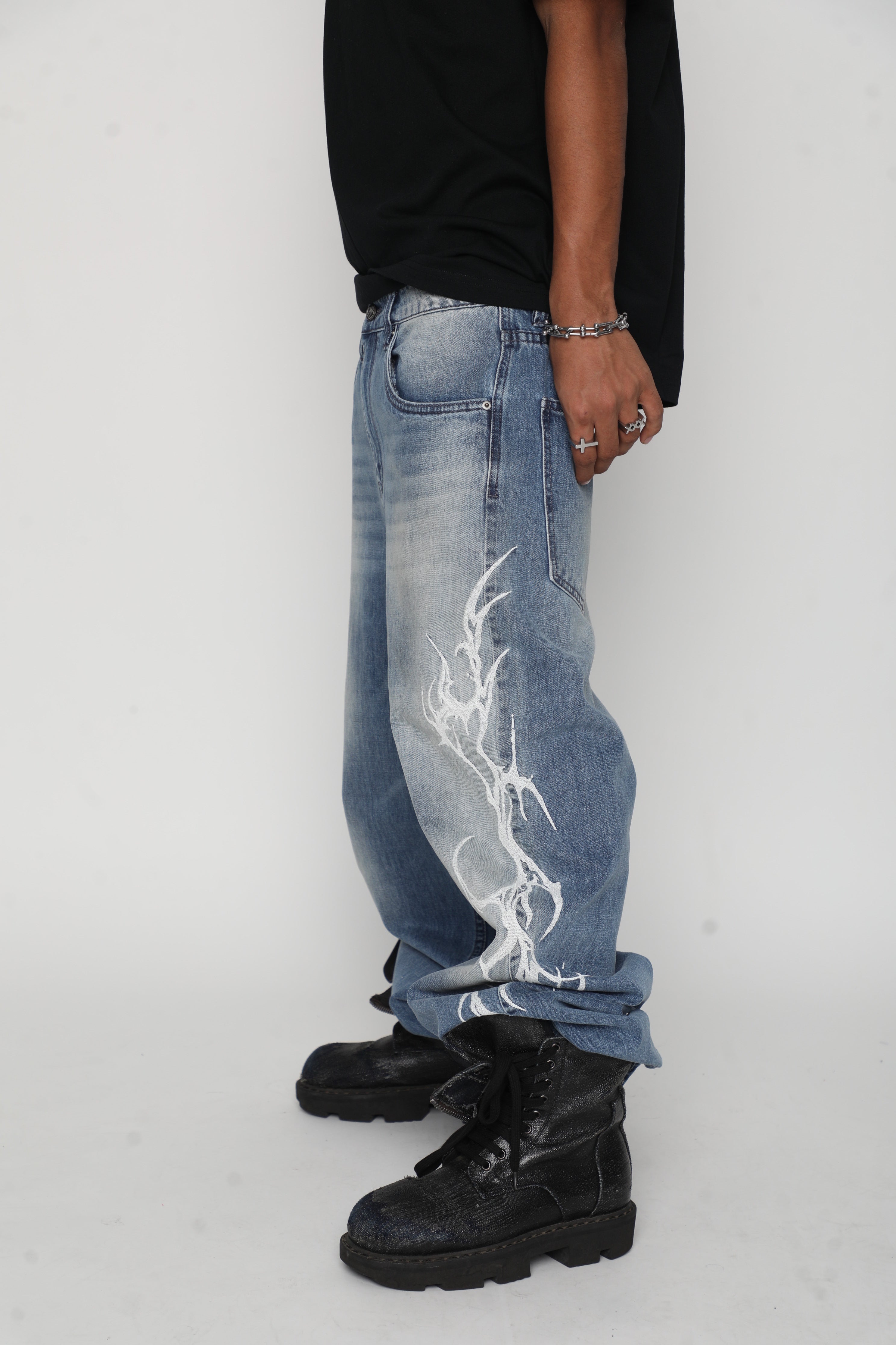 Cybersig Baggy Denim Pants