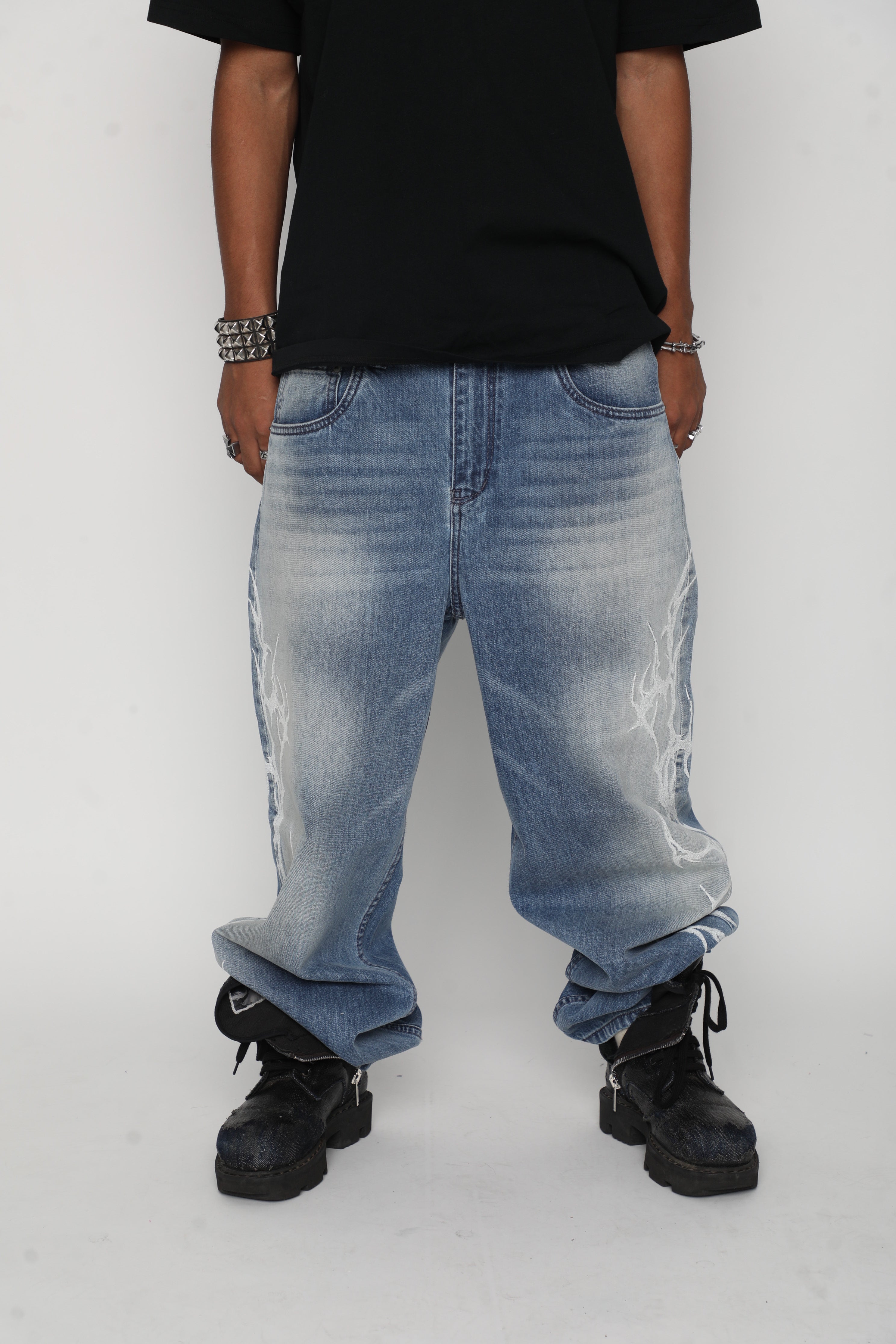 Cybersig Baggy Denim Pants