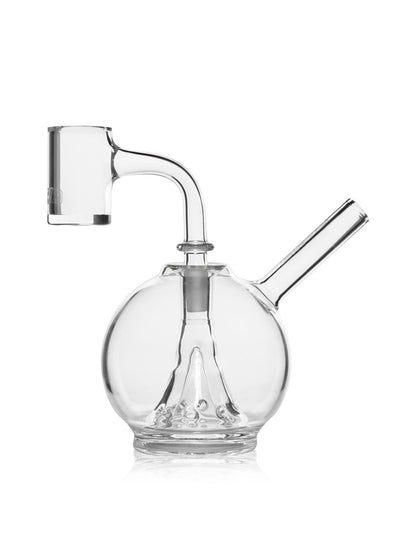 Clear glass Eclipse dab rig with showerhead perc