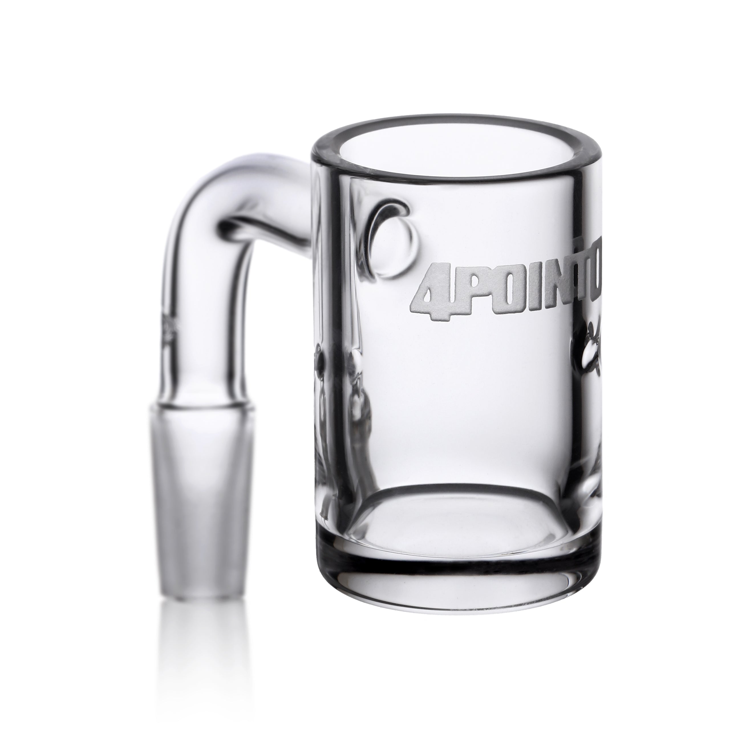 Clear quartz T2 dab nail with angled airflow holes