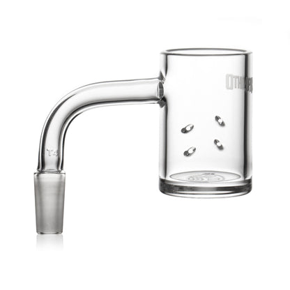 Clear quartz T4 dab nail with four angled airflow holes