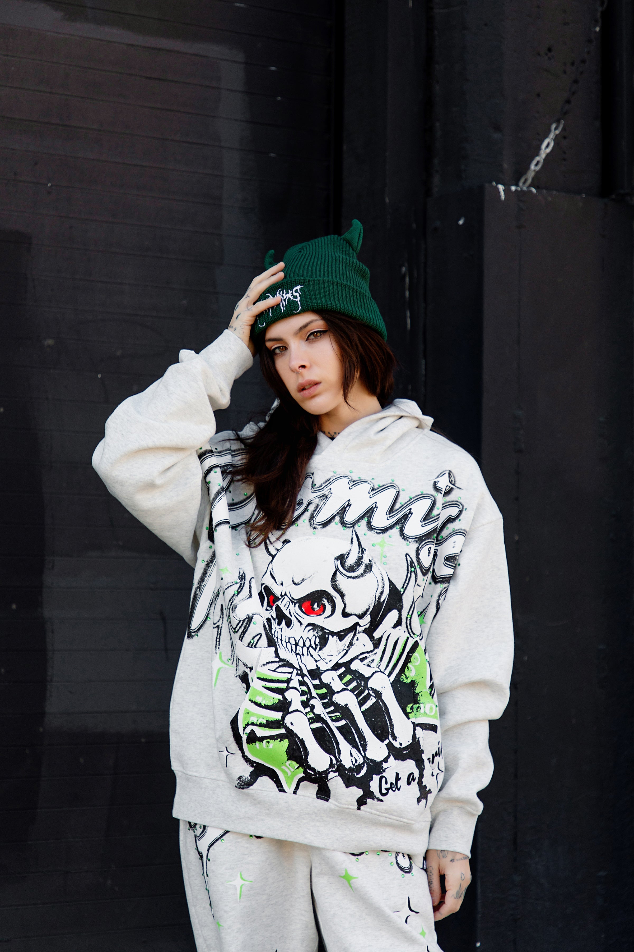 Get a Grip Rhinestone Hoodie