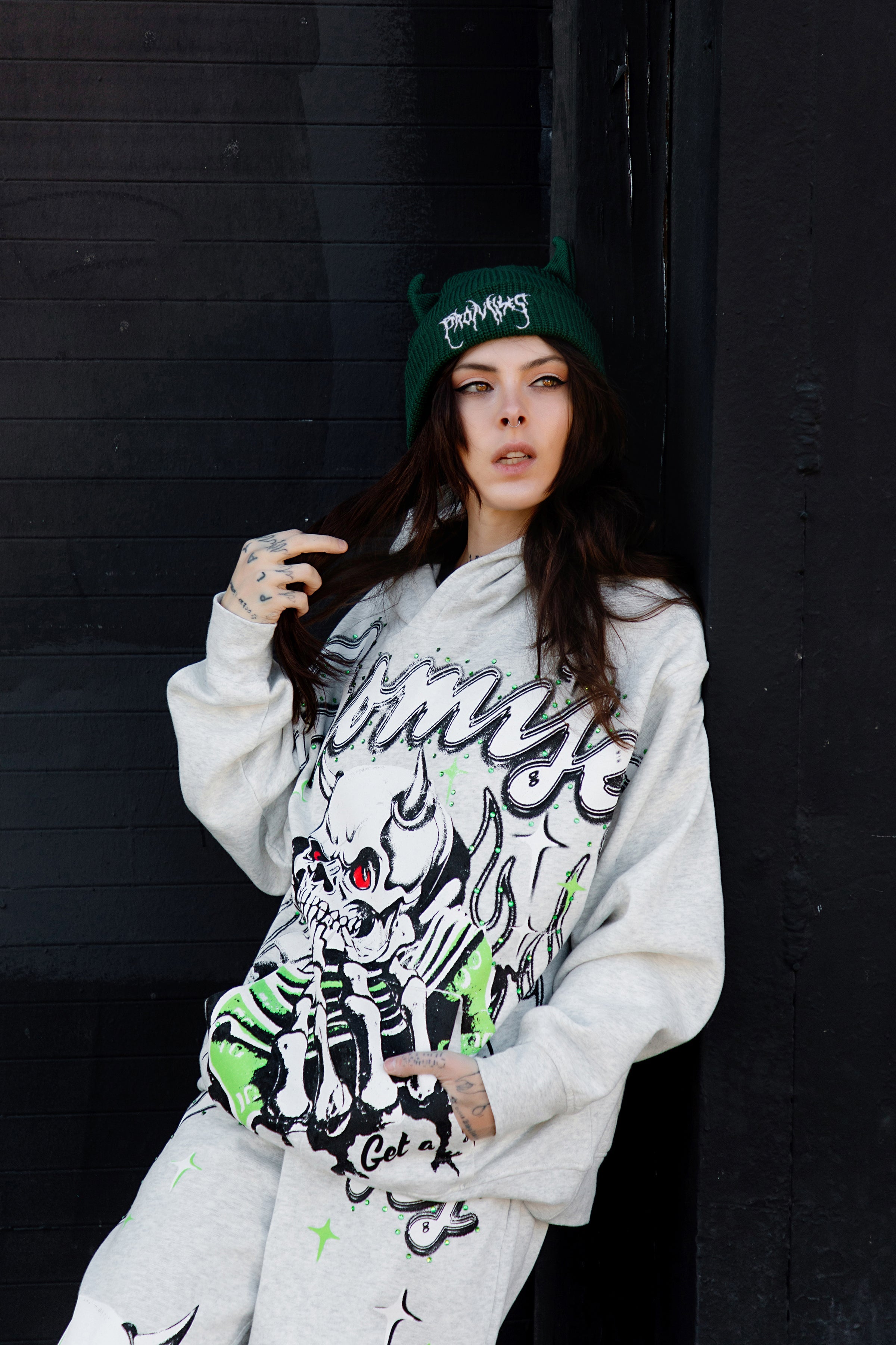 Get a Grip Rhinestone Hoodie