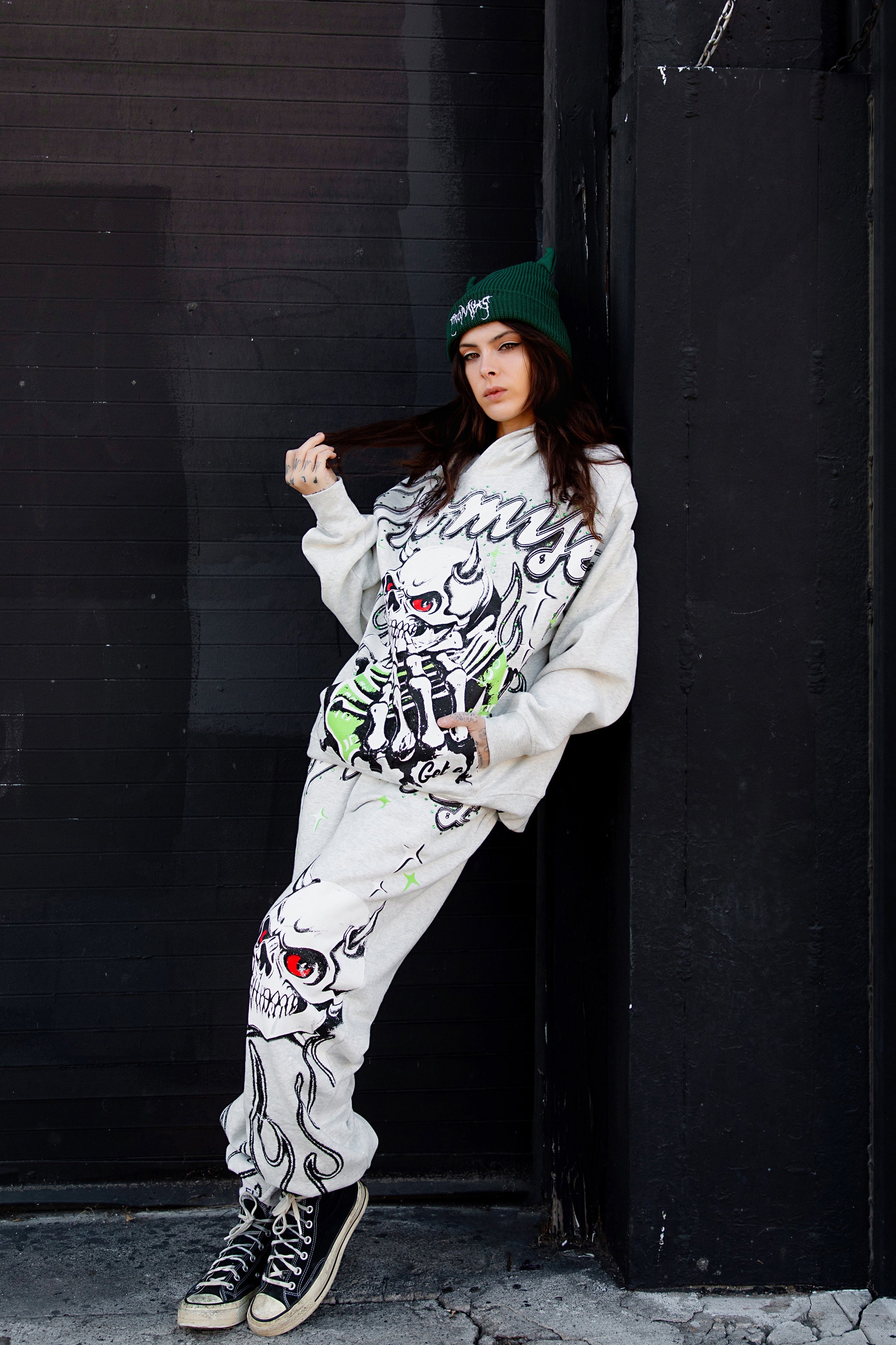 Get a Grip Rhinestone Sweatpants