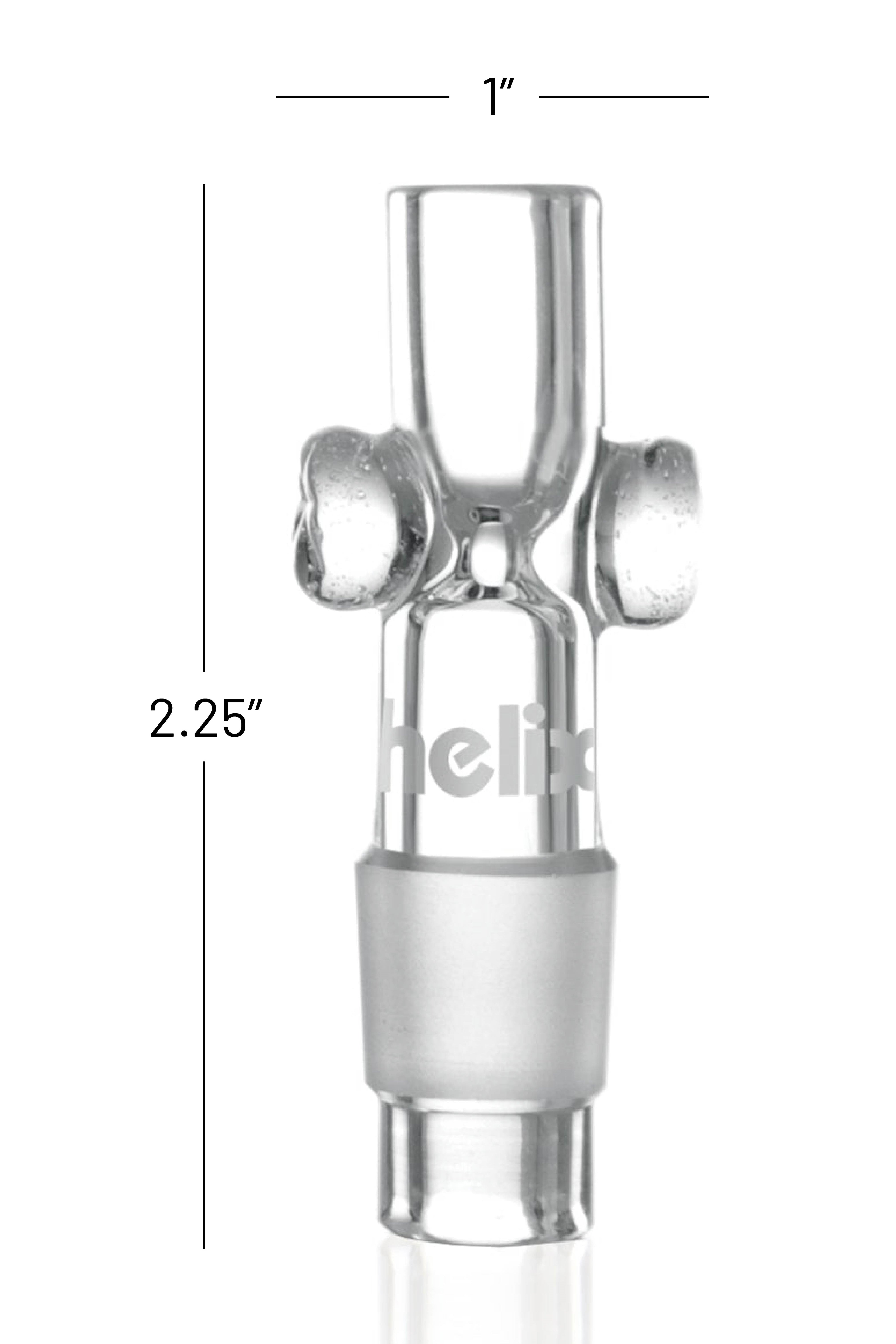 14mm Helix glass bowl with dual roll stops