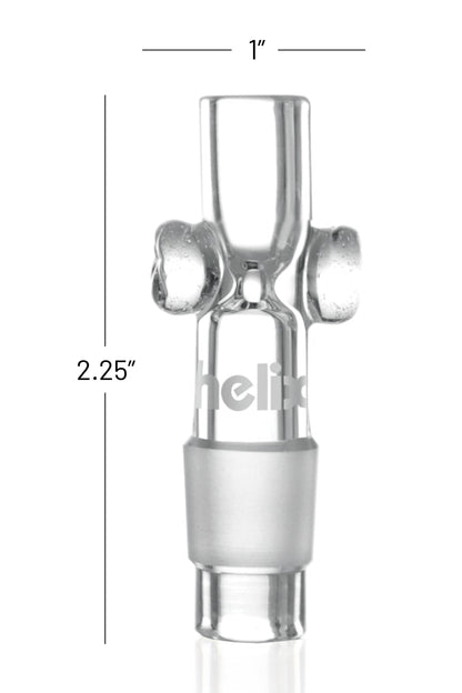 14mm Helix glass bowl with dual roll stops