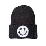 Classic Waffle Logo Cuff Beanie - Black and White