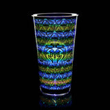 Hologram Pint Glass - Hex Gem Blue