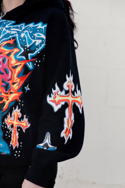 Numbskull Rhinestone Zip Hoodie