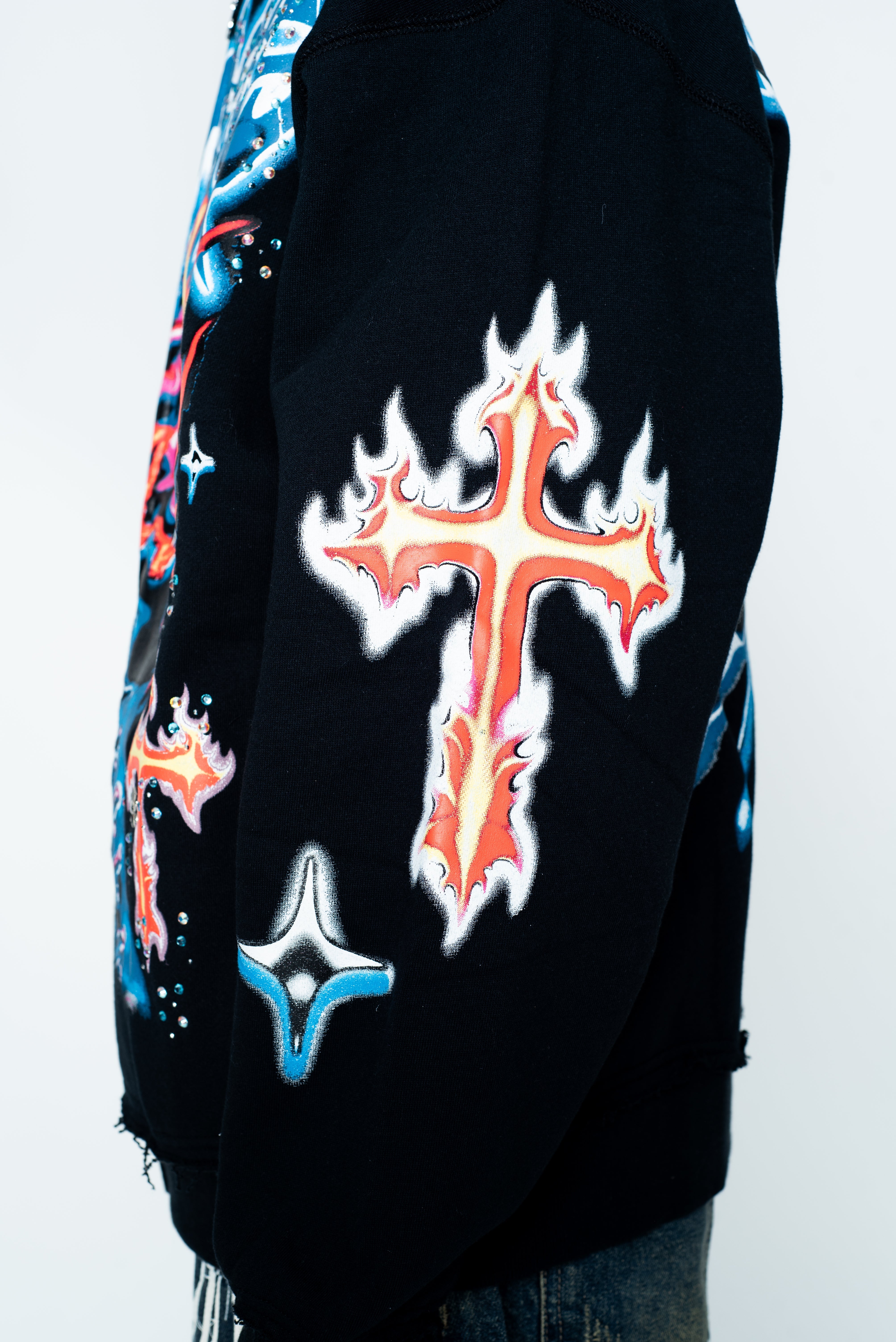 Numbskull Rhinestone Zip Hoodie