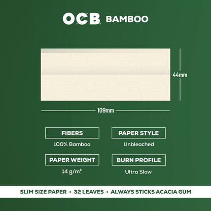 Bamboo Slim Papers + Tips, Booklet