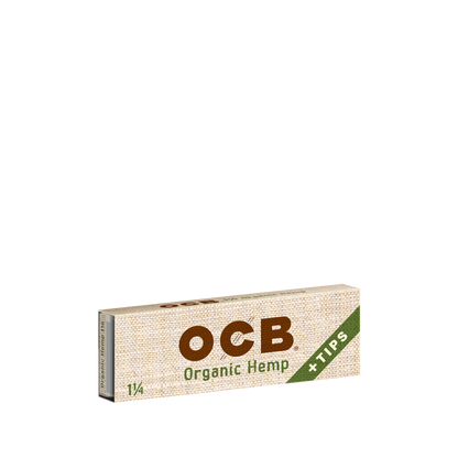 Organic Hemp 1¼ Papers + Tips, Booklet