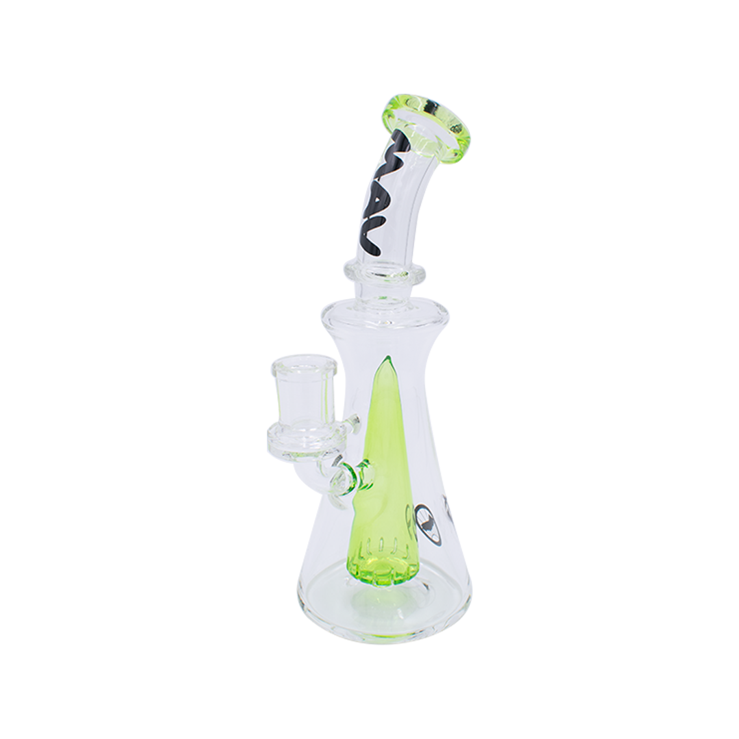 Durable borosilicate glass dab rig with pyramid perc 