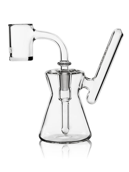 Hourglass Pocket Bubbler Rig compact glass piece