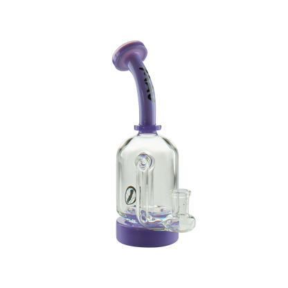 Compact glass dab rig with dropdown joint and bent neck 